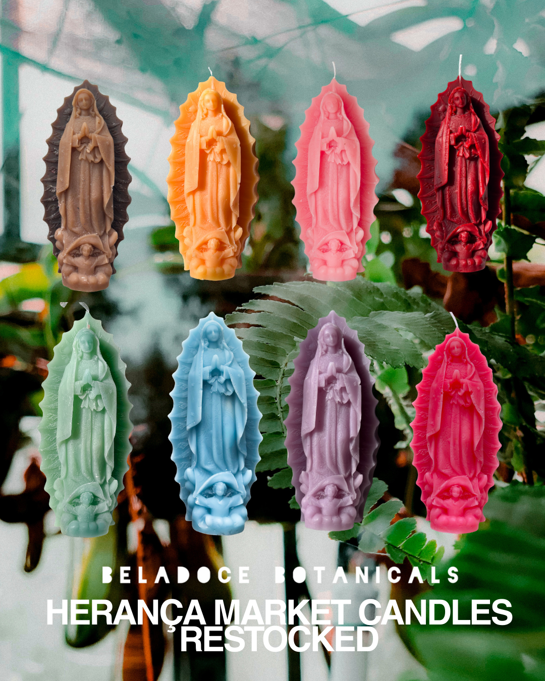 Seasonal Nossa Senhora market candles