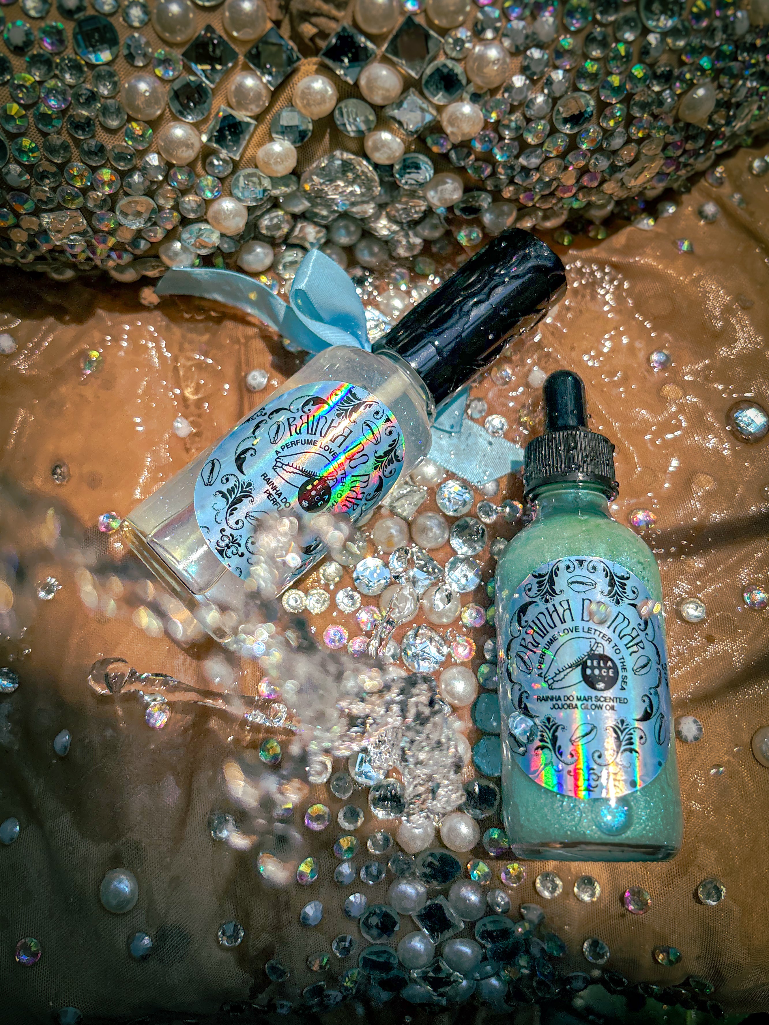 Rainha do Mar Iridescent Blue Shimmer Glow Oil