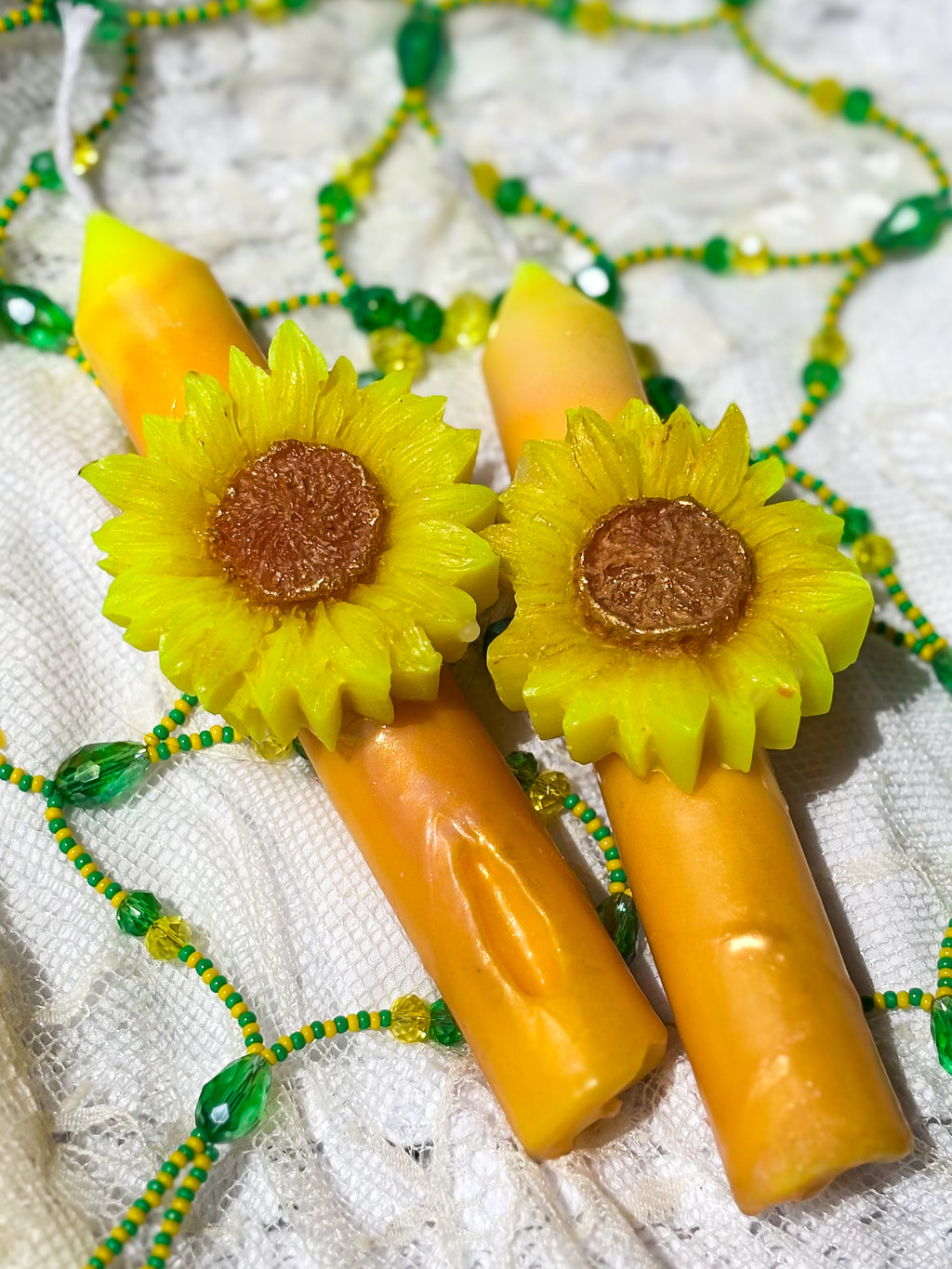 Sunflower Taper Candles for Oshun