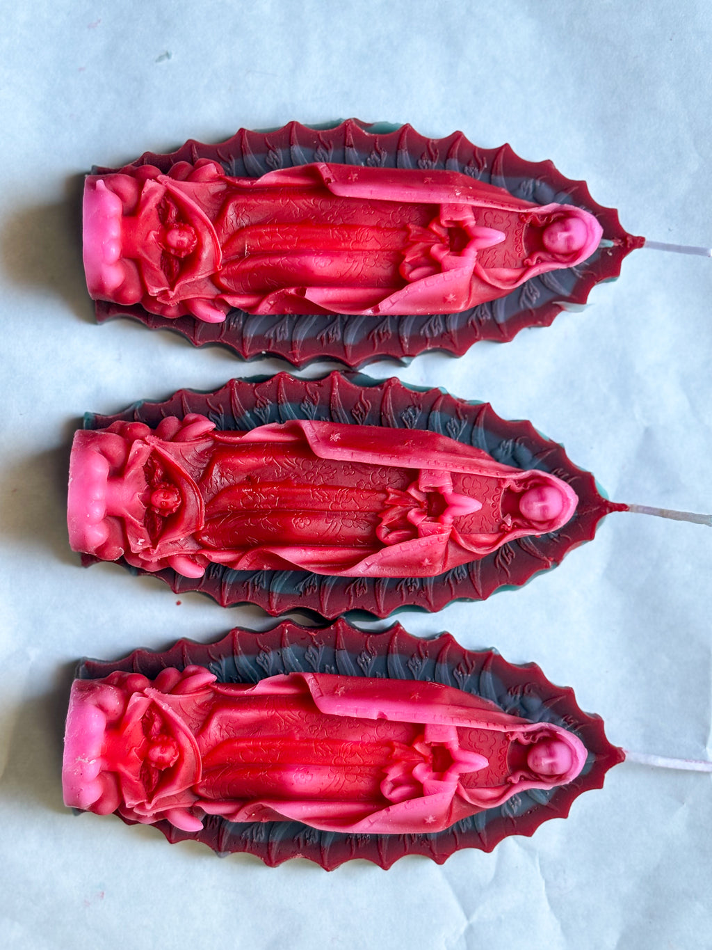 3 Color Our Lady of Guadalupe Candle