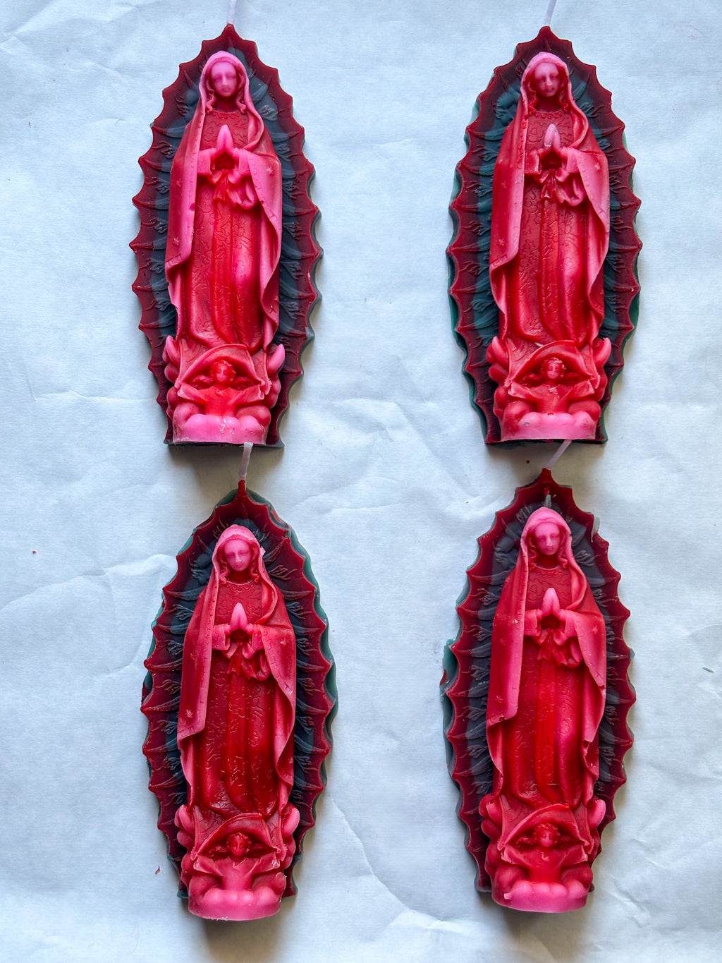 3 Color Our Lady of Guadalupe Candle