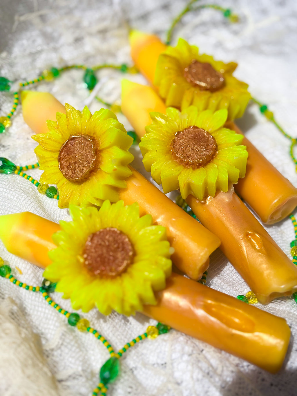 Sunflower Taper Candles for Oshun