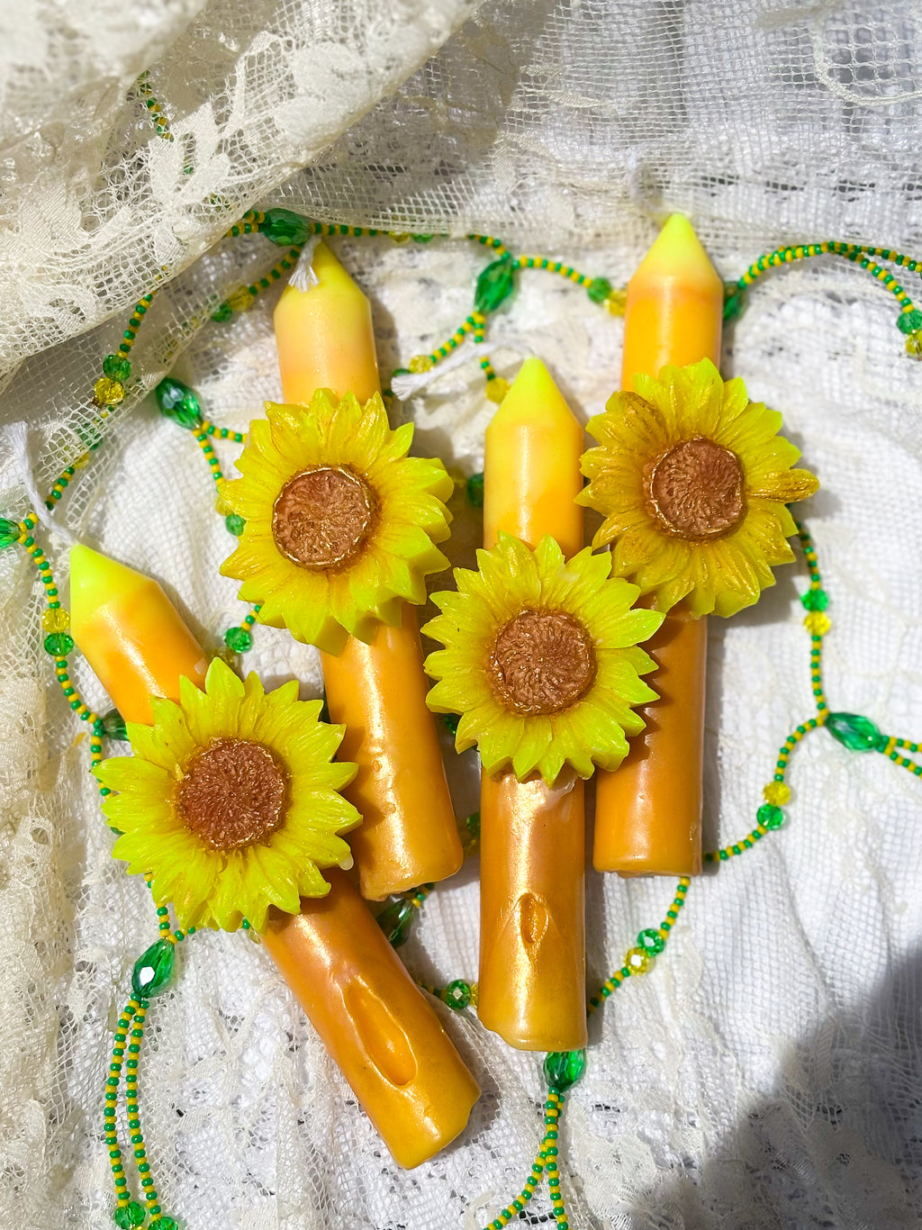 Sunflower Taper Candles for Oshun