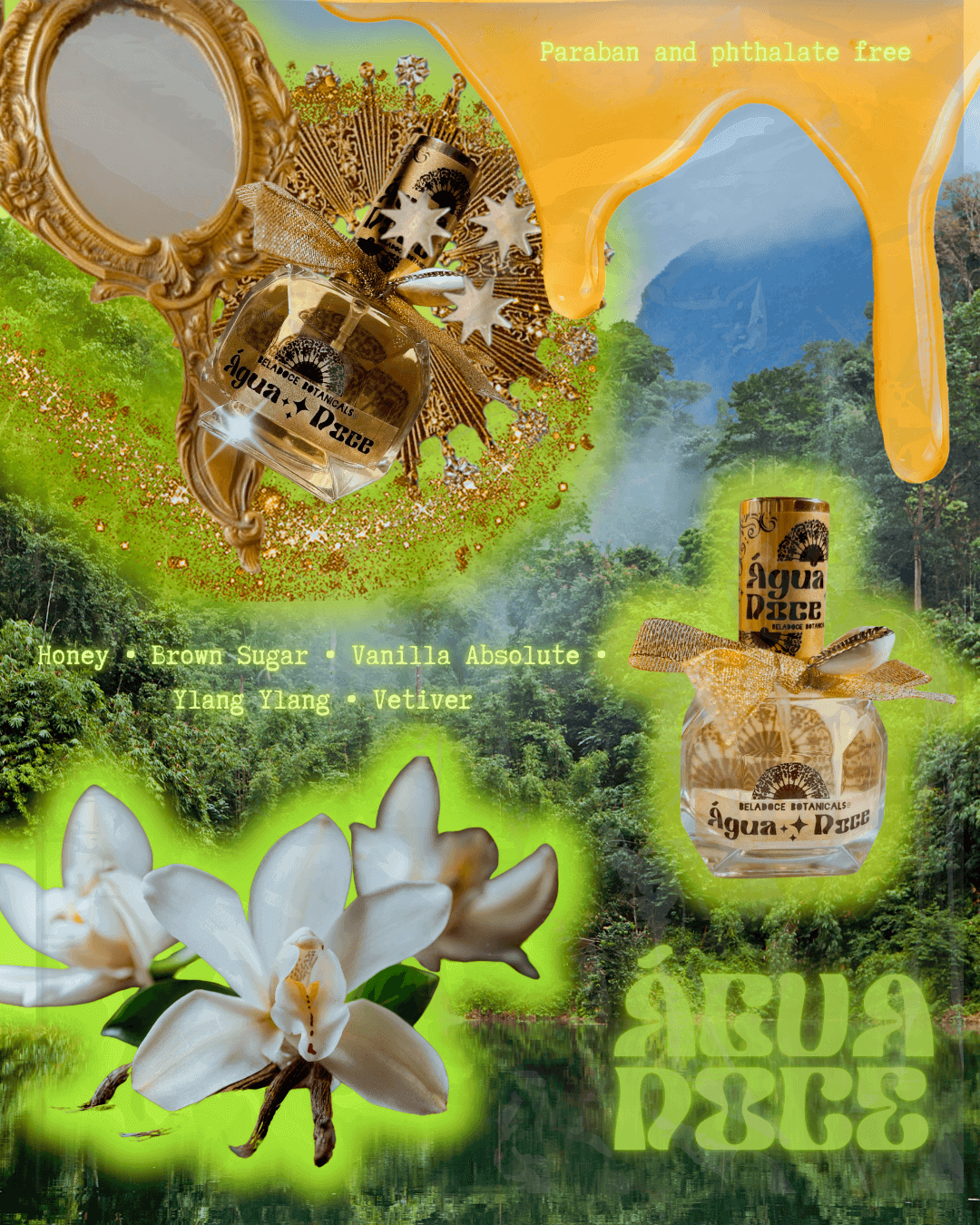 Divine Shine Água Doce Perfume + Bath Body Gift Set