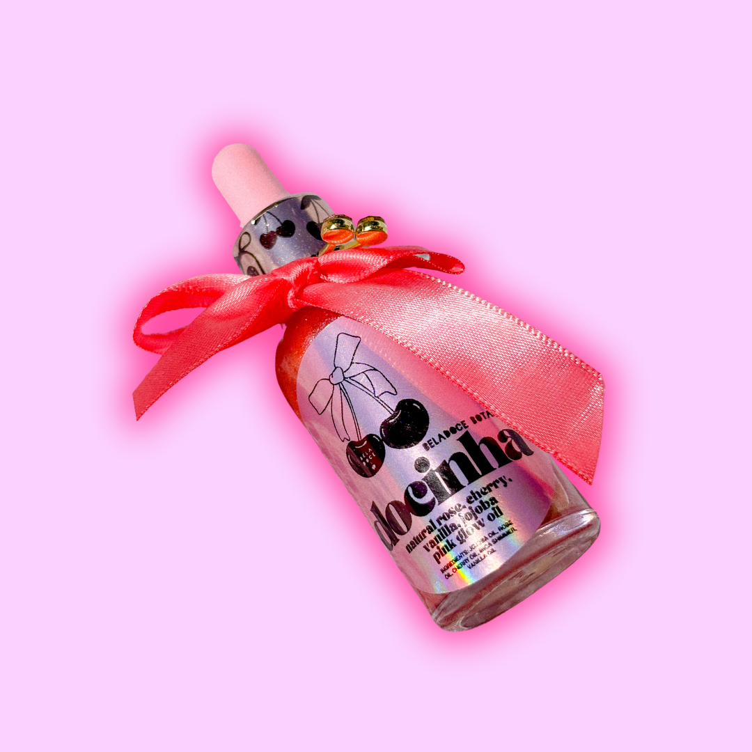 Docinha Cherry Rose Vanilla Pink Glow Oil Illuminating Drops (face + body)