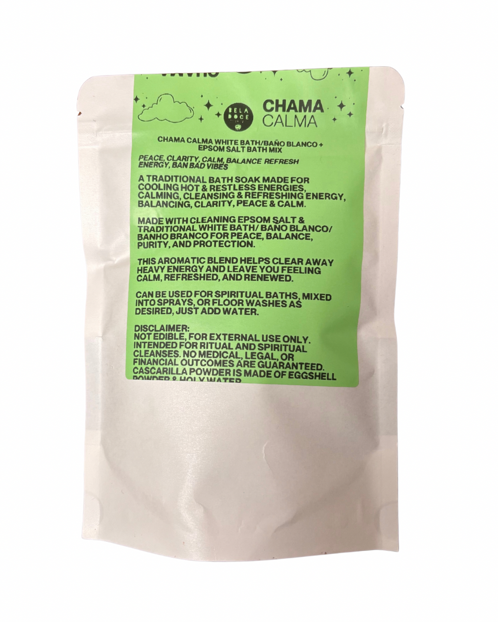 Chama Calma White Bath/Baño Blanco + Epsom salt bath mix