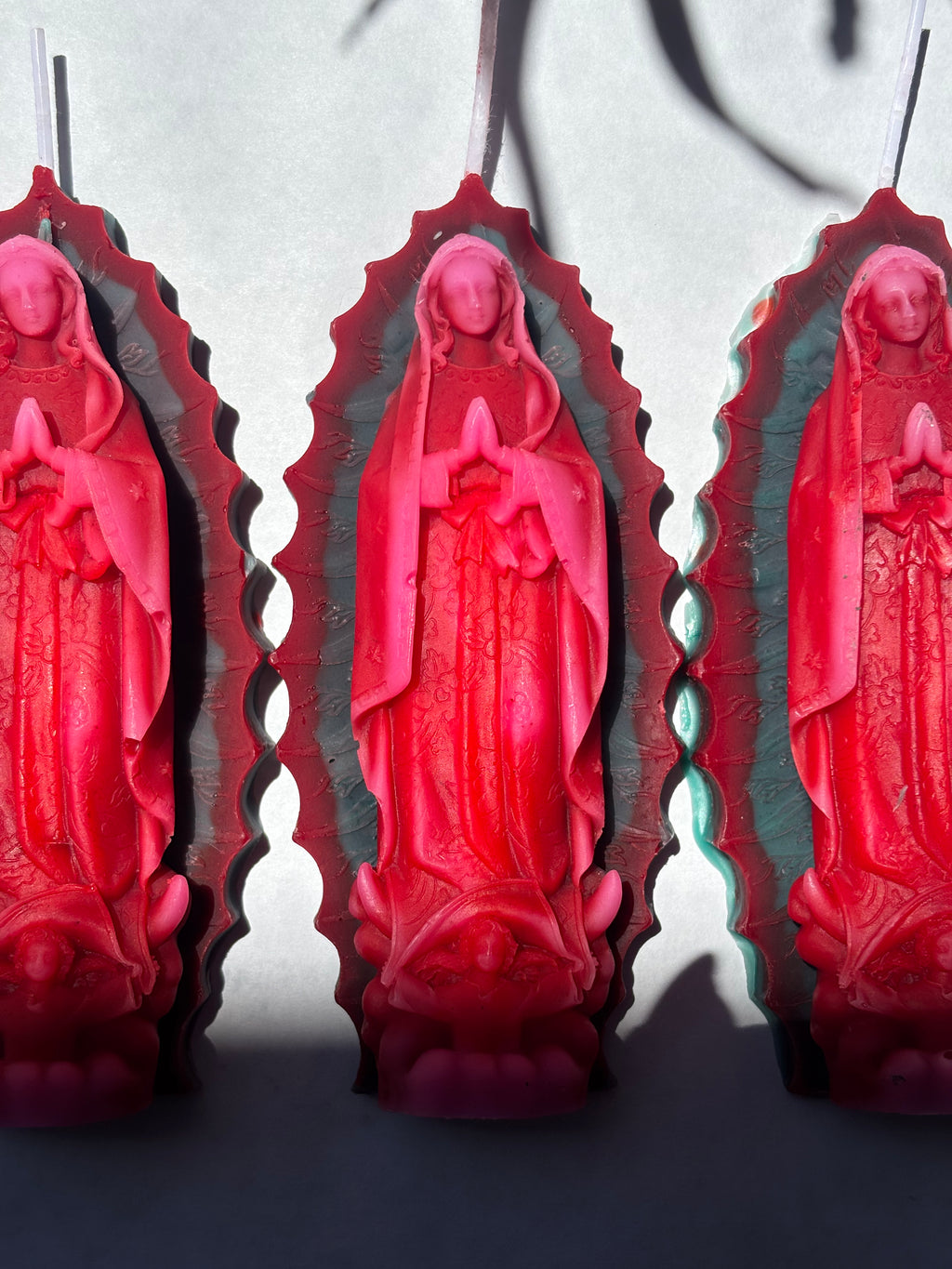 3 Color Our Lady of Guadalupe Candle