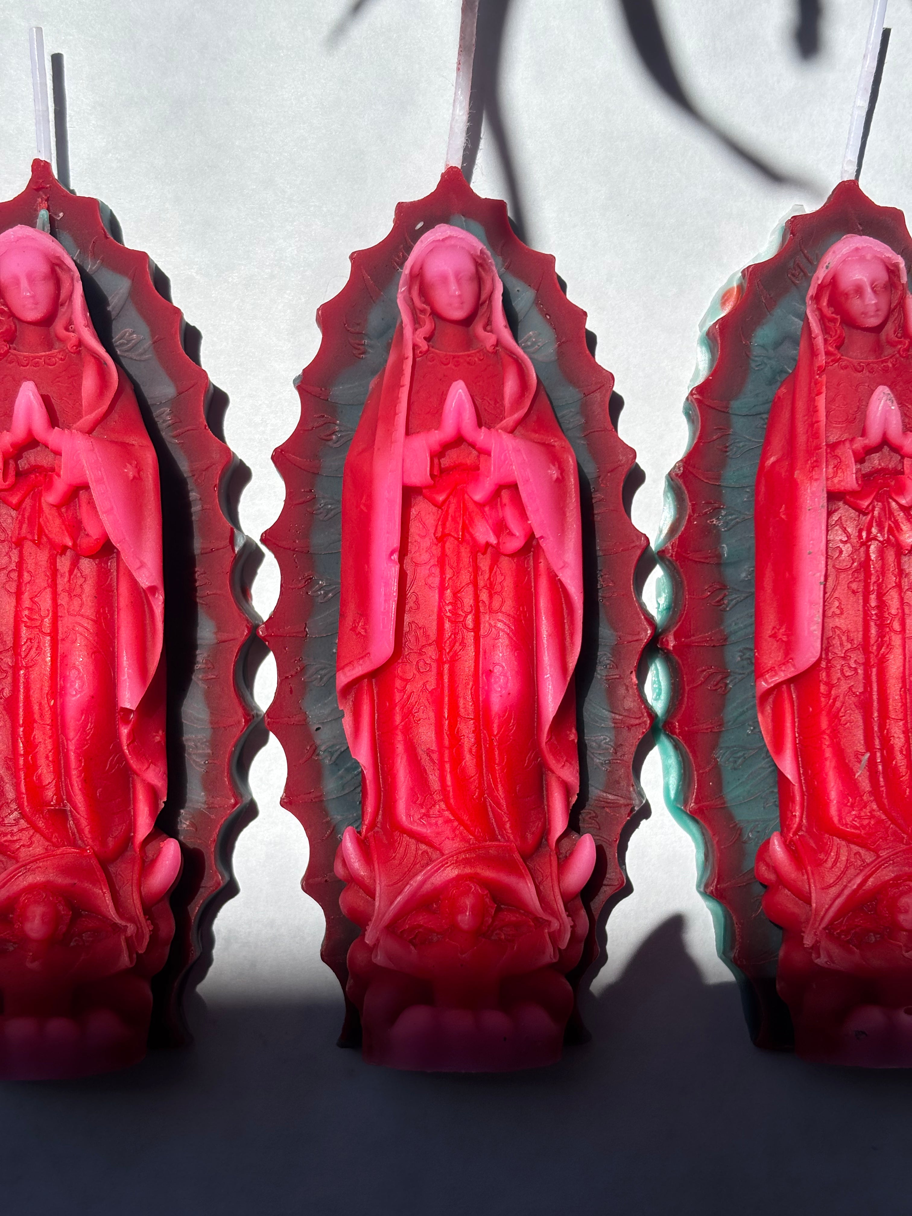 3 Color Our Lady of Guadalupe Candle